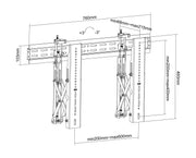 Multibrackets M Public Video Push TV Wall Mount - 40" to 70" Screen Wall Mount Bracket Multibrackets