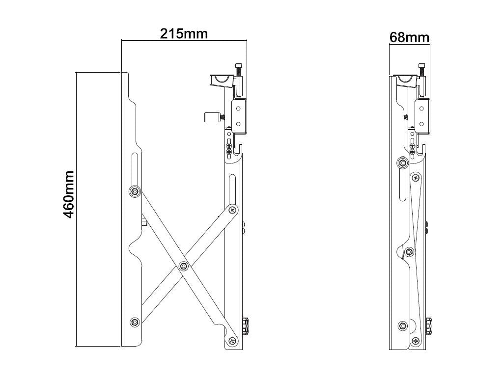 Multibrackets M Public Video Push TV Wall Mount - 40" to 70" Screen Wall Mount Bracket Multibrackets