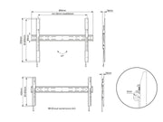 Multibrackets 42" - 90" Universal Fixed X Large Wall Mount | 7350105210518 Wall Mount Bracket Multibrackets