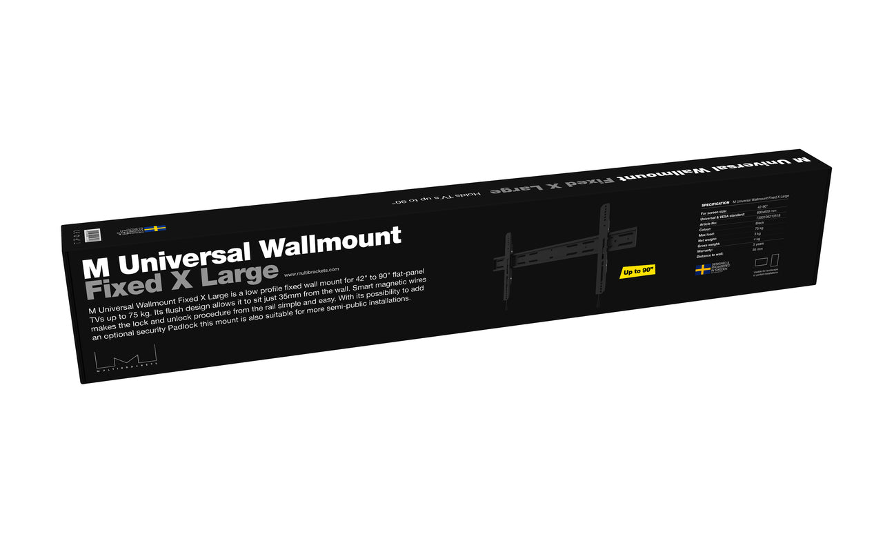 Multibrackets 42" - 90" Universal Fixed X Large Wall Mount | 7350105210518 Wall Mount Bracket Multibrackets