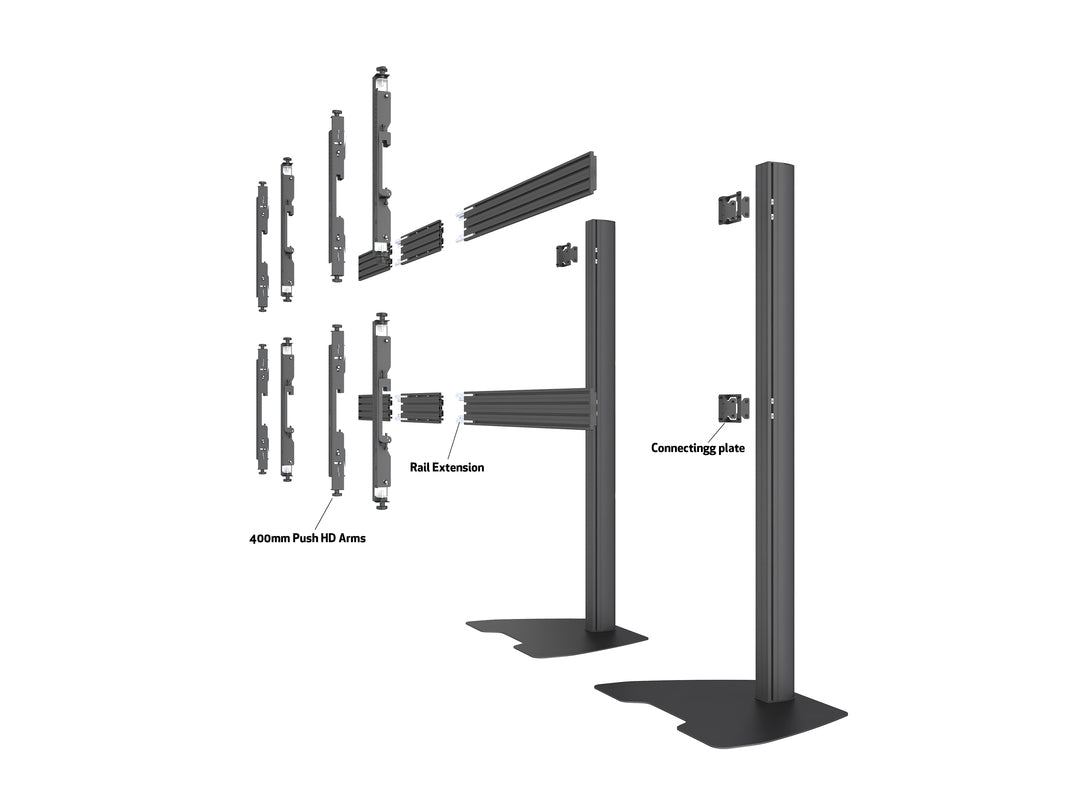 Multibrackets MBF2x2U M Pro Series Video Wall Stand - (32"-65") Floor Stand Multibrackets