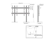 Multibrackets MBF2x2U M Pro Series Video Wall Stand - (32"-65") Floor Stand Multibrackets