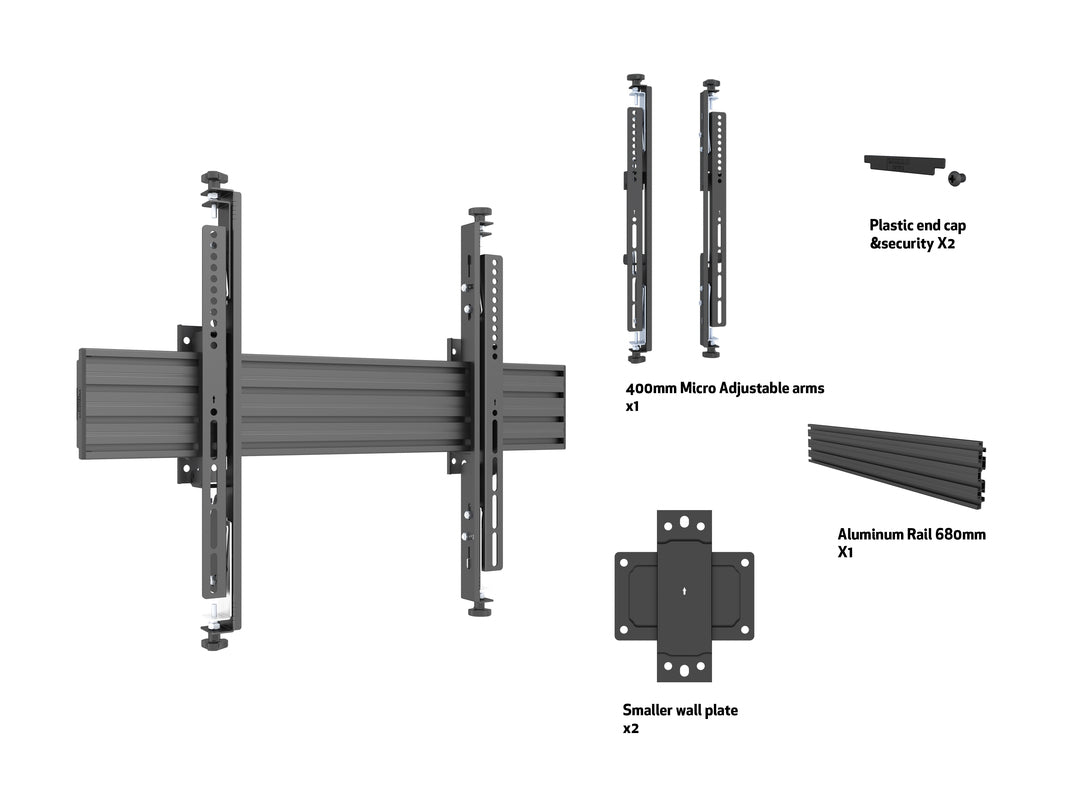 Multibrackets MBW1U Micro Adjustable M Wallmount Pro - (32" - 75") Wall Mount Bracket Multibrackets