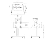 iiyama Floor Lift Large Format Display Mobile Trolley | MD 062B7275 A Motorised Trolley iiyama