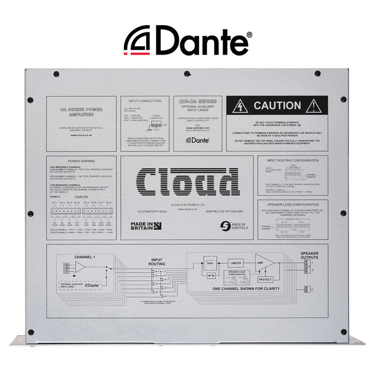 Cloud Electronics CA6160 6 Channel Amplifier 160w Per Output Channel Audio Amplifier Cloud Electronics