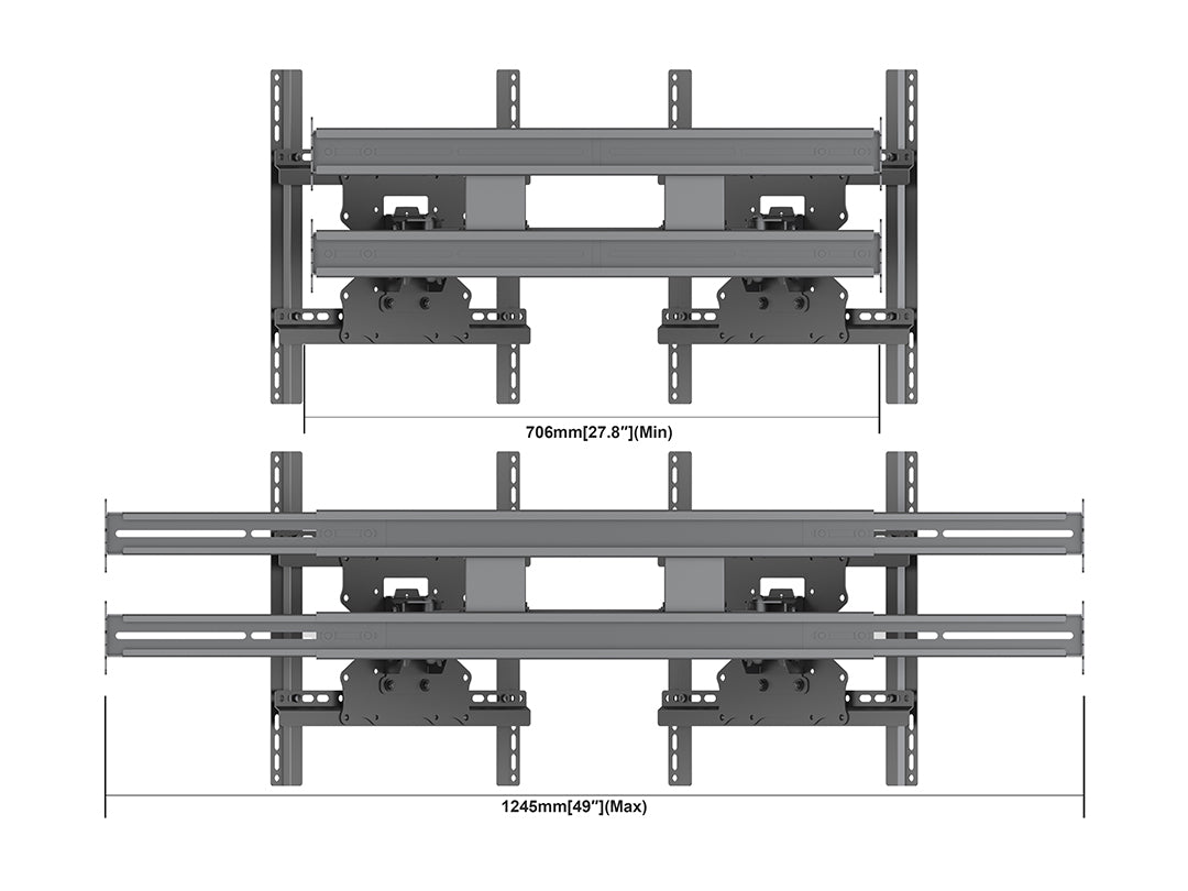 Multibrackets M Store Shelf Mount Pro Dual - (50"-55") Wall Mount Bracket Multibrackets
