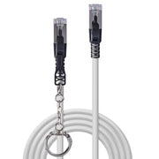 Lindy 1.5m Cat.6A S/FTP Locking Network Cable, Grey | 47603 LAN / Ethernet Cable Lindy