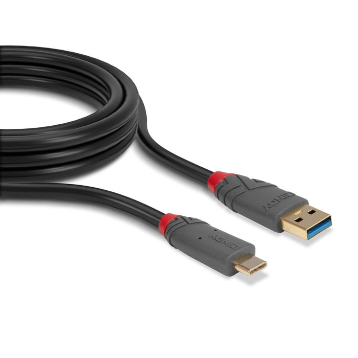 Lindy 1.5m USB 3.2 Type A to C Cable, 10Gbps, Anthra Line | 36912 USB-C Cable Lindy