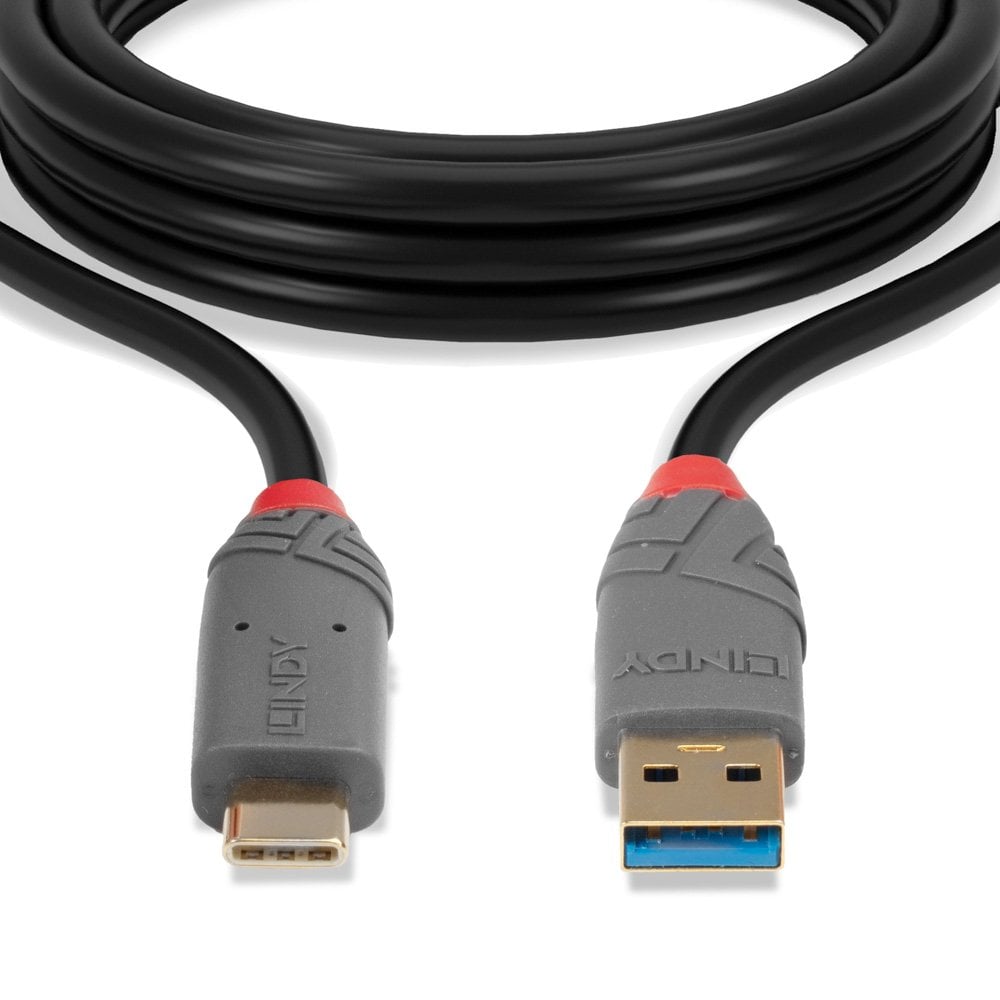 Lindy 1.5m USB 3.2 Type A to C Cable, 10Gbps, Anthra Line | 36912 USB Cable Lindy