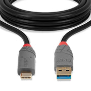 Lindy 1.5m USB 3.2 Type A to C Cable, 10Gbps, Anthra Line | 36912 USB Cable Lindy