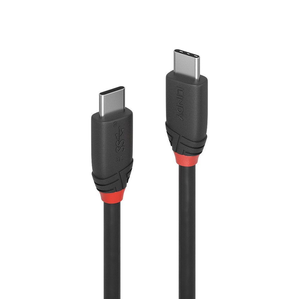 Lindy 1.5m USB 3.2 Type C to C Cable, 20Gbps, Black Line | 36907 USB Cable Lindy