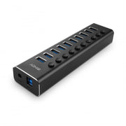 Lindy 10 Port USB 3.0 Hub with On/Off Switches | 43370 USB Hub & Docking Station Lindy