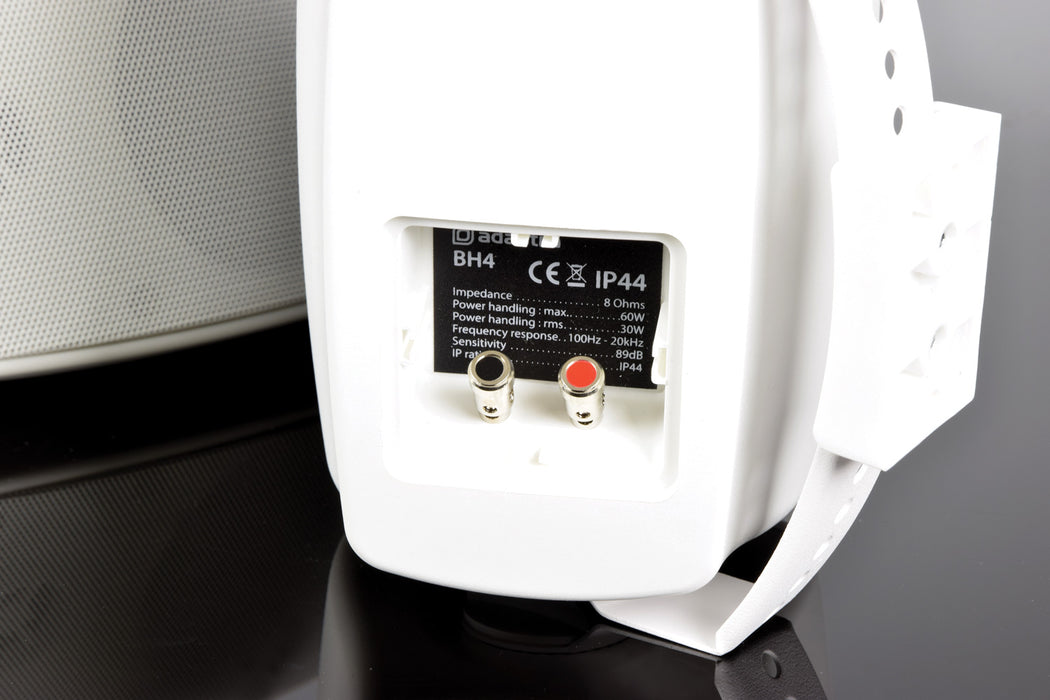 Adastra 4" White Pair BH Series Indoor/Outdoor Background Weatherproof Speaker | 100.918UK Speaker Adastra