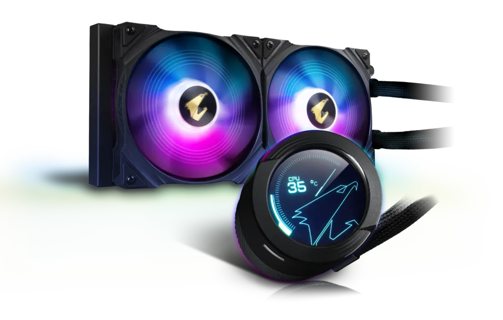 Gigabyte 122721 AORUS Waterforce X 280 Liquid CPU Cooler Graphics Cards Graphics Card Gigabyte