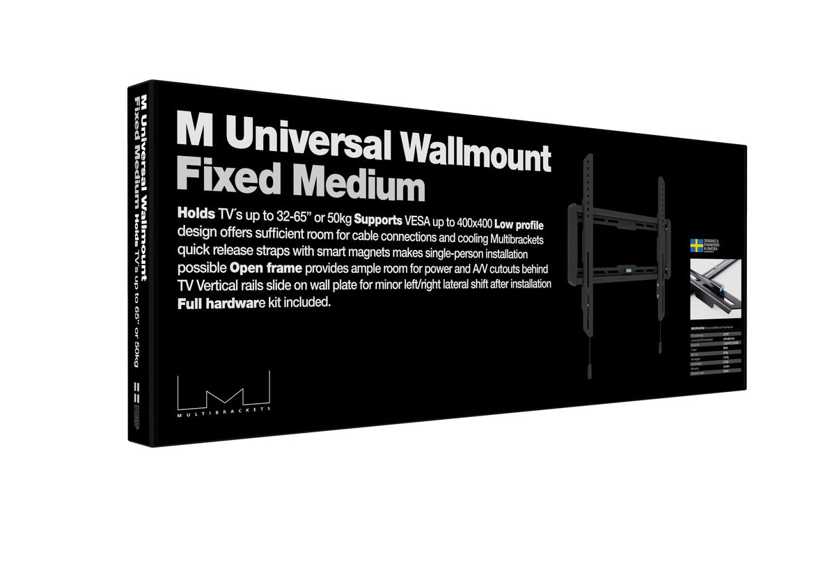 Multibrackets 32" - 65" Universal Fixed Medium Wall Mount | 7350073731008 Wall Mount Bracket Multibrackets