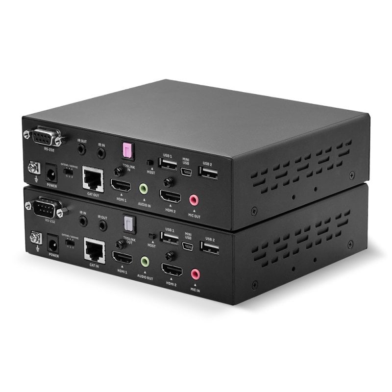 Lindy 100m Cat.6 Dual Head HDMI, USB & RS-232 Extender | 39374 AV Extender Lindy