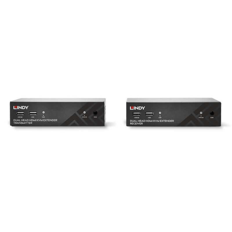 Lindy 100m Cat.6 Dual Head HDMI, USB & RS-232 Extender | 39374 AV Extender Lindy