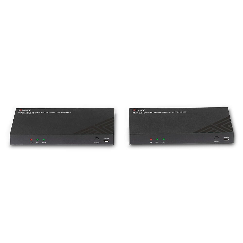 Lindy 100m Cat6 HDMI IR & RS-232 HDBaseT Extender | 38340 AV Extender Lindy