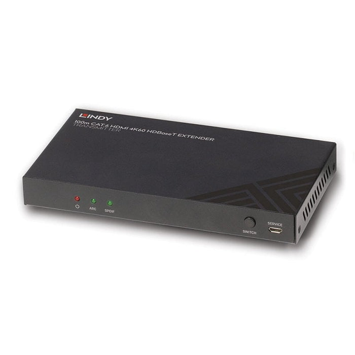 Lindy 100m Cat.6 HDMI 4K60, Audio, IR & RS-232 HDBaseT Transmitter | 38341 AV Extender Lindy