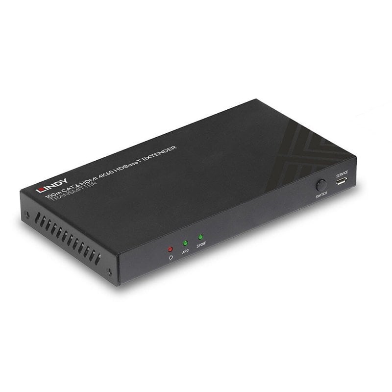 Lindy 100m Cat.6 HDMI 4K60, Audio, IR & RS-232 HDBaseT Transmitter | 38341 AV Extender Lindy