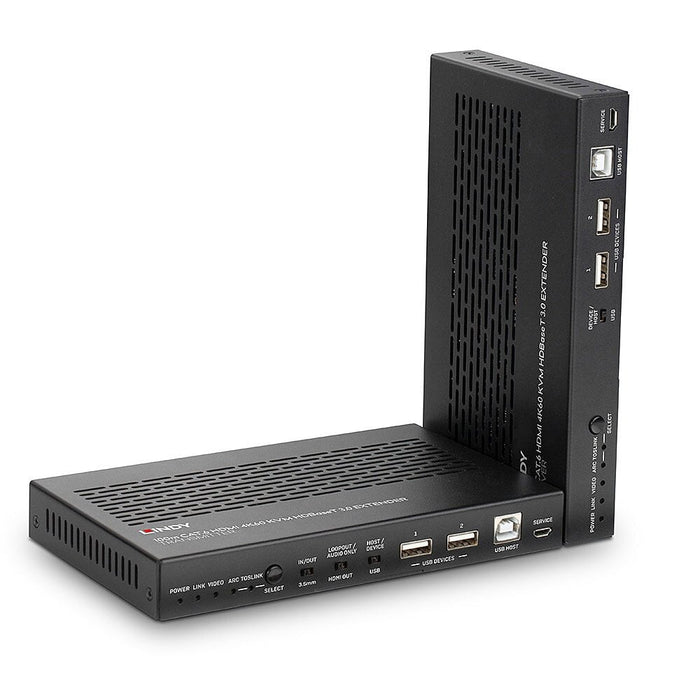 Lindy 100m Cat.6A HDMI 4K60 Audio IR & RS-232 HDBaseT 3.0 KVM Extender | 38344 AV Extender Lindy