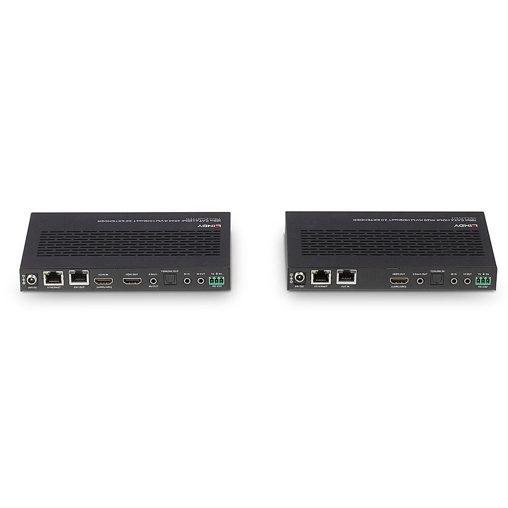 Lindy 100m Cat.6A HDMI 4K60 Audio IR & RS-232 HDBaseT 3.0 KVM Extender | 38344 AV Extender Lindy