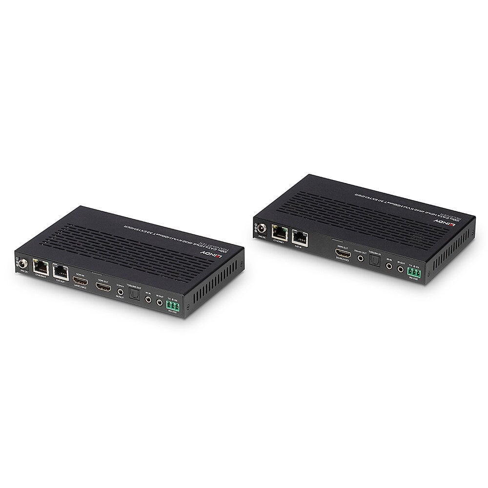 Lindy 100m Cat.6A HDMI 4K60 Audio IR & RS-232 HDBaseT 3.0 KVM Extender | 38344 AV Extender Lindy