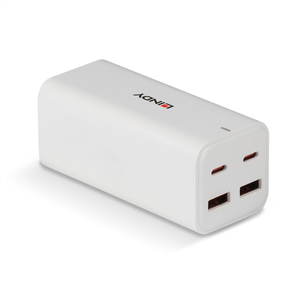 Lindy 100W 4-Port USB Type A & C GaN Charger | 73441 Power & Charging Lindy