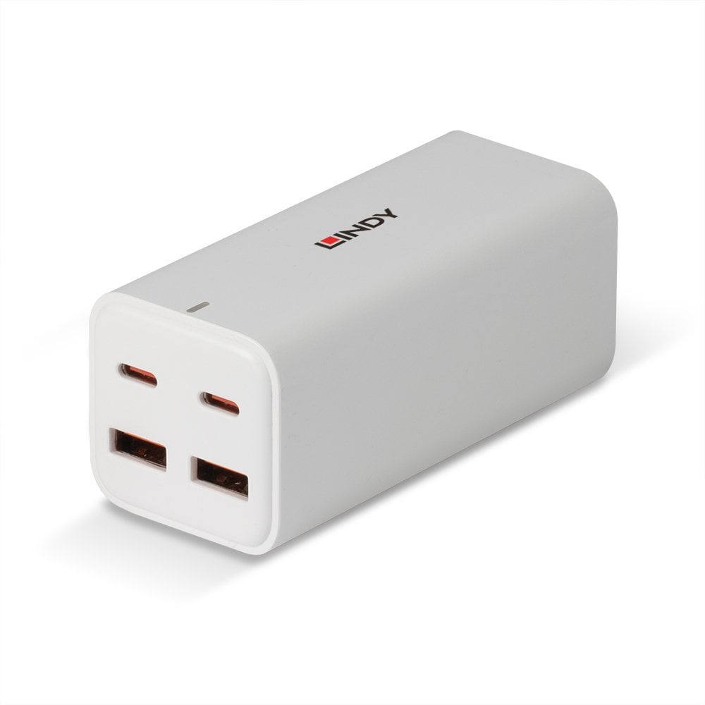 Lindy 100W 4-Port USB Type A & C GaN Charger | 73441 Power & Charging Lindy