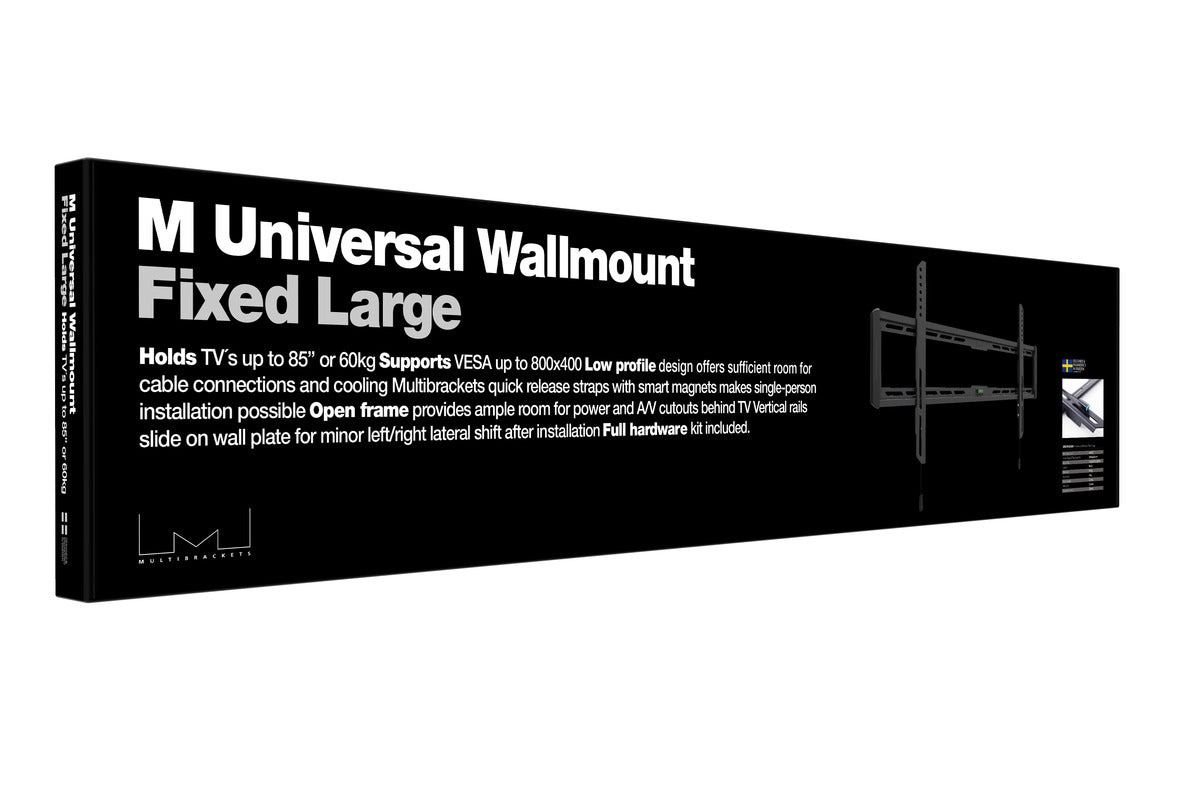 Multibrackets 40" - 86" Black Slim Large Display Wall Mount | 7350073731015 Wall Mount Bracket Multibrackets