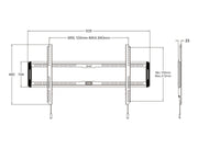 Multibrackets 40" - 86" Black Slim Large Display Wall Mount | 7350073731015 Wall Mount Bracket Multibrackets