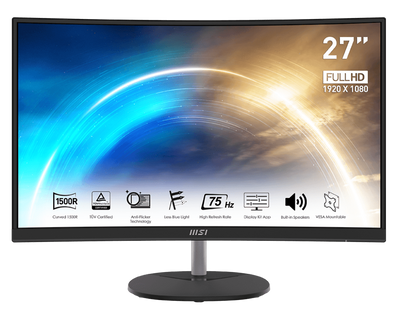 MSI PRO MP271CA 27" 75Hz 1ms Full HD VA Desktop Monitor MSI Monitor MSI