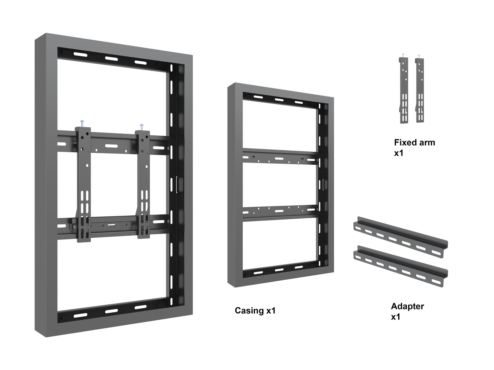 Multibrackets M Pro Series Enclosure 32" Wall Small Black Signage Display Enclosures Multibrackets