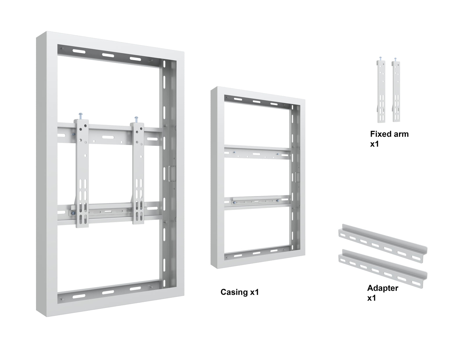 Multibrackets M Pro Series Enclosure 32" Wall Small White Signage Display Enclosures Multibrackets