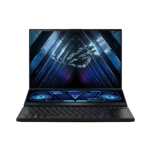 ASUS ROG Zephyrus Duo 16 GX650PY-NM010W notebook 7945HX 40.6 cm (16") WQXGA AMD Ryzen™ 9 32 GB DDR5-SDRAM 2000 GB SSD NVIDIA GeForce RTX 4090 Wi-Fi 6E (802.11ax) Windows 11 Home Black