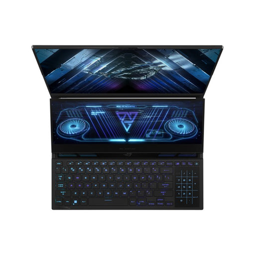 ASUS ROG Zephyrus Duo 16 GX650PY-NM010W notebook 7945HX 40.6 cm (16") WQXGA AMD Ryzen™ 9 32 GB DDR5-SDRAM 2000 GB SSD NVIDIA GeForce RTX 4090 Wi-Fi 6E (802.11ax) Windows 11 Home Black