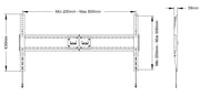 Multibrackets 60"-110" Universal Ultra Thin Fixed Wall Mount | 7350073731091 Wall Mount Bracket Multibrackets