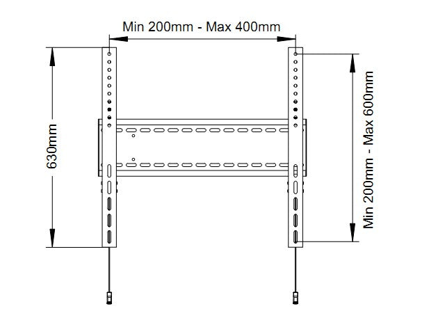 Multibrackets 60"-110" Universal Ultra Thin Fixed Wall Mount | 7350073731091 Wall Mount Bracket Multibrackets