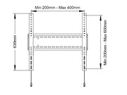 Multibrackets 60"-110" Universal Ultra Thin Fixed Wall Mount | 7350073731091 Wall Mount Bracket Multibrackets