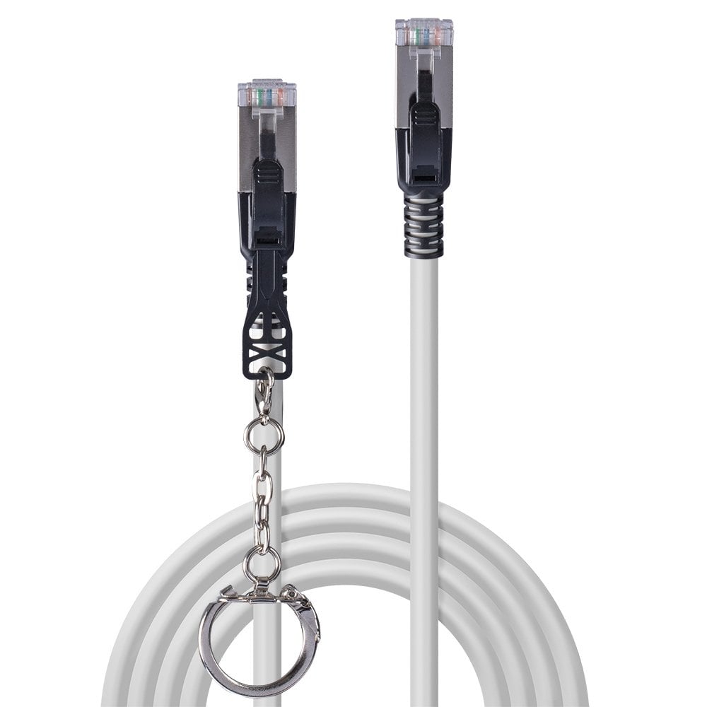 Lindy 10m Cat.6A S/FTP Locking Network Cable, Grey | 47607 LAN / Ethernet Cable Lindy