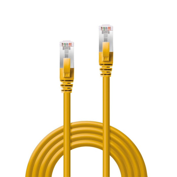 Lindy 10m CAT6a S/FTP LS0H Snagless Gigabit Network Cable, Yellow | 47868 Network Cable Lindy