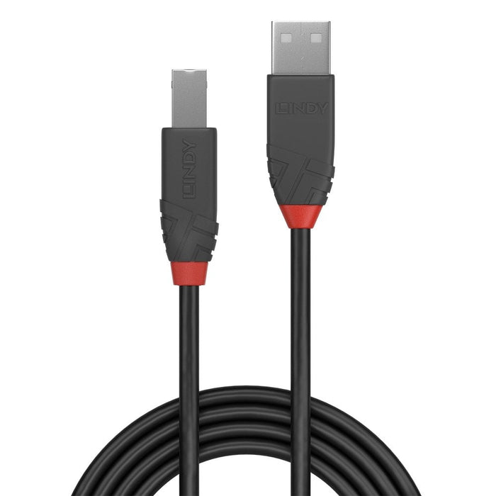 Lindy 10m USB 2.0 Type A to B Cable, Anthra Line | 36677 USB Cable Lindy
