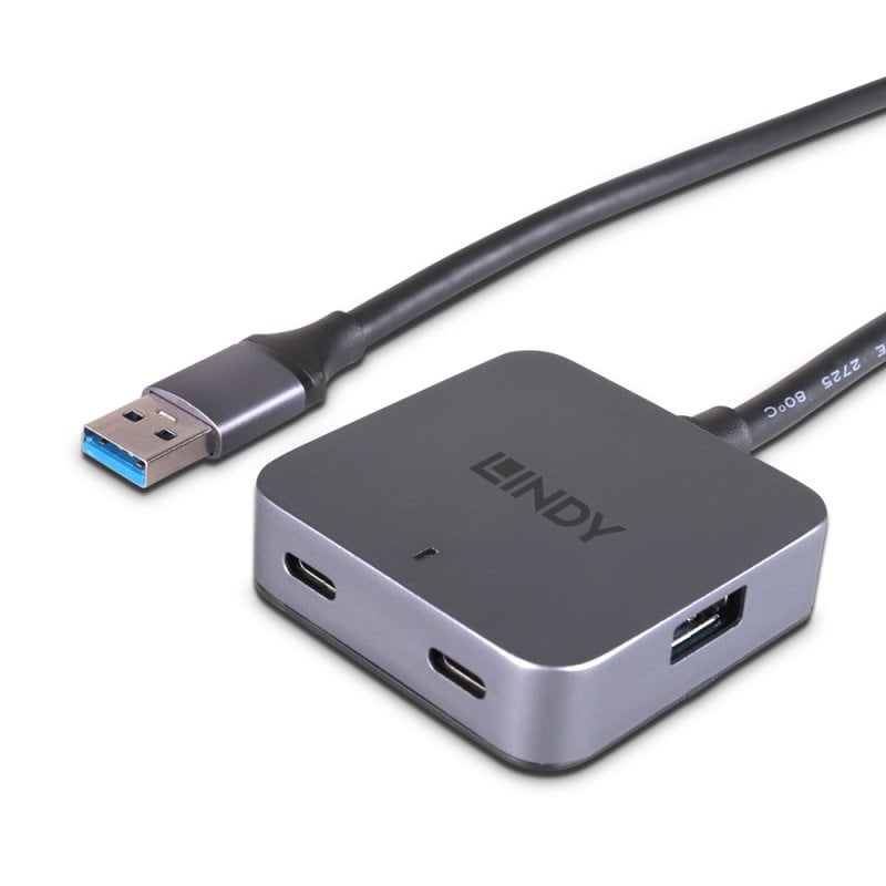 Lindy 10m USB 3.0 Hub 4 Ports | 43389 USB Hub & Docking Station Lindy