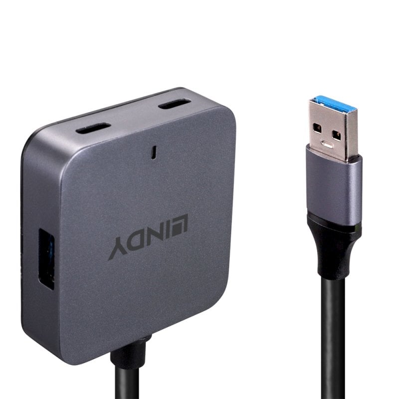 Lindy 10m USB 3.0 Hub 4 Ports | 43389 USB Hub & Docking Station Lindy