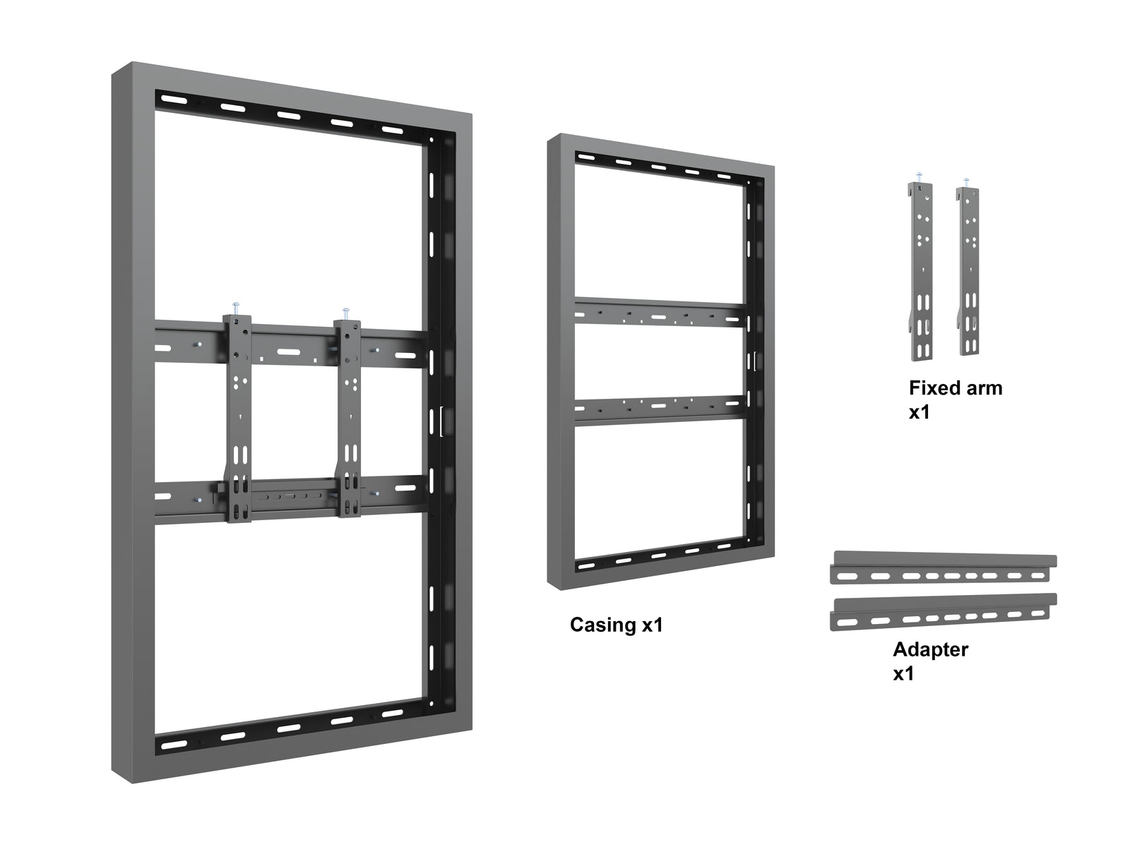 Multibrackets M Pro Series Enclosure 43" Wall Small Black Signage Display Enclosures Multibrackets