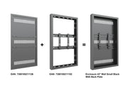 Multibrackets M Pro Series Enclosure 43" Wall Small Black Signage Display Enclosures Multibrackets