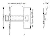 Multibrackets 63" - 110" Universal Ultra Thin Tilt Wall Mount | 7350073731107 Wall Mount Bracket Multibrackets