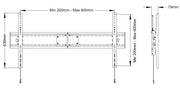Multibrackets 63" - 110" Universal Ultra Thin Tilt Wall Mount | 7350073731107 Wall Mount Bracket Multibrackets