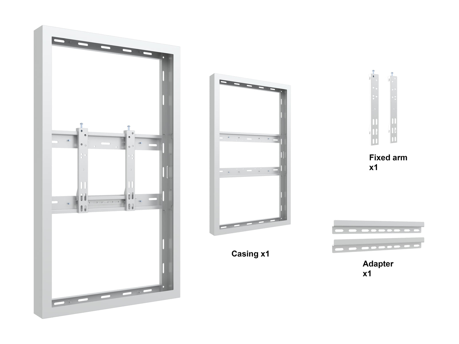 Multibrackets M Pro Series Enclosure 43" Wall Small White Signage Display Enclosures Multibrackets