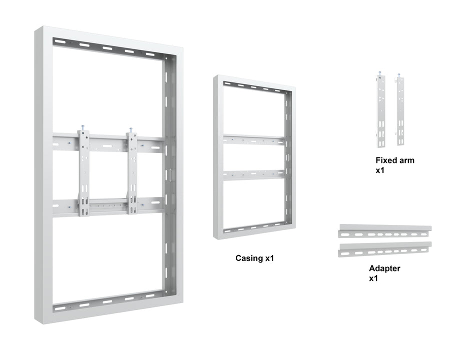 Multibrackets M Pro Series Enclosure 43" Wall Small White Signage Display Enclosures Multibrackets